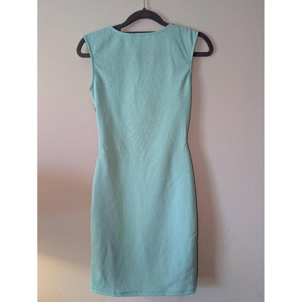 Belinda Dress Womens Small Teal White Color Block Decorative Necklace Retro - Picture 4 of 4